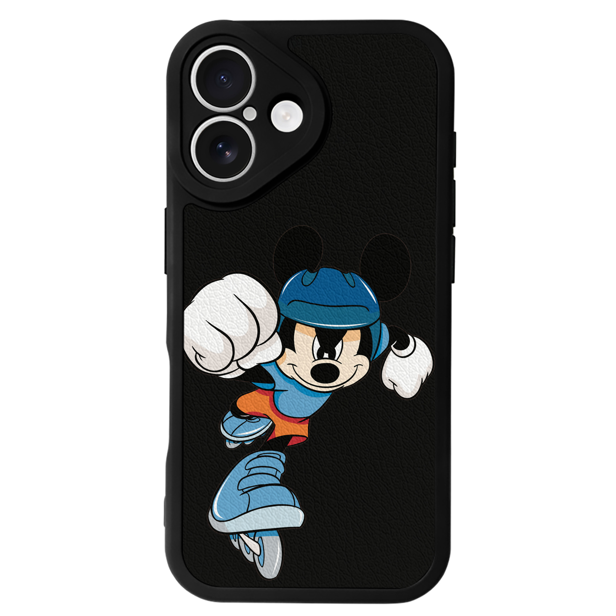 （画像用） ミッキーマウス Mickey Mouse 【iPhone 16シリーズ対応】シリコンスマホケース（レザー調） 材質：シリコン